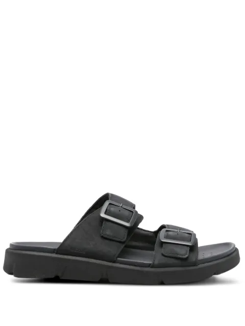 Geox Xand leren sandalen met dubbele gesp