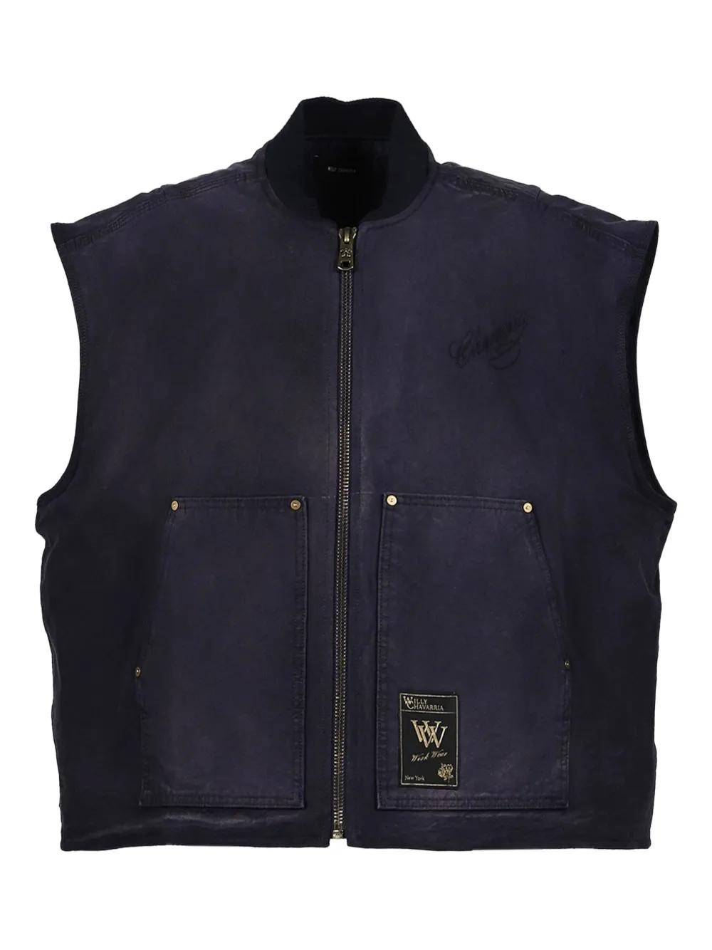 Willy Chavarria Bodywarmer met rits Blauw