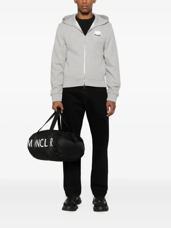 パーカー・フーディ MONCLER | Logo Motif Zip-Up Hoodie Moncler - Logo-Embroidered Cotton-Jersey Zip-Up Hoodie