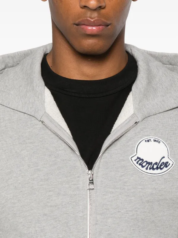MONCLER ジップパーカー グレー 中古・古着通販】MONCLER (モンクレール) ジップパーカー グレー