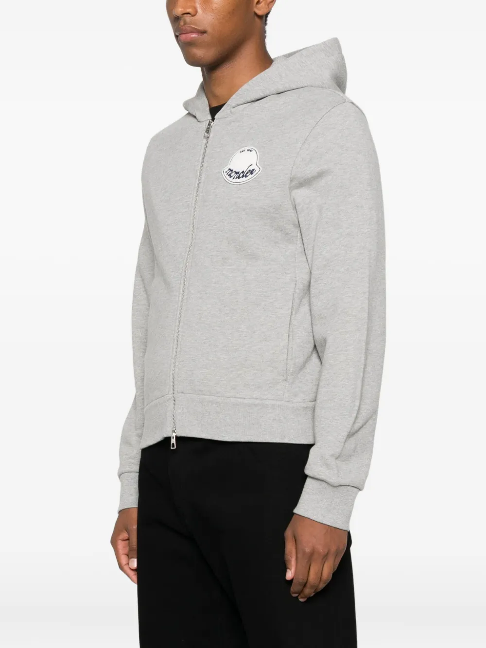 Moncler Hoodie met logopatch Grijs