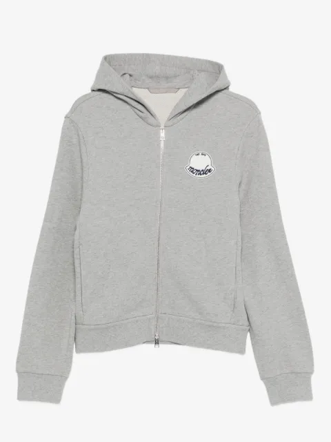 Moncler logo-patch zip-up hoodie