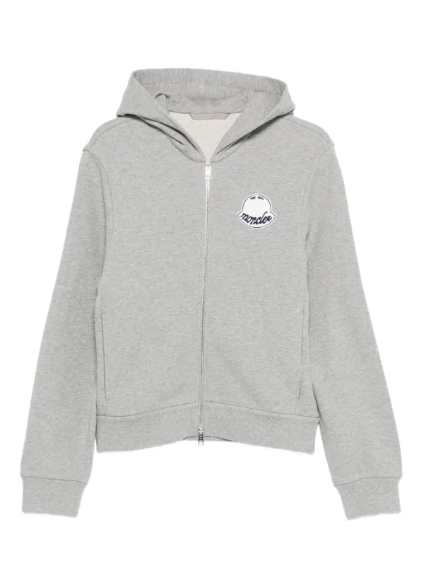 パーカー・フーディ MONCLER | Logo Motif Zip-Up Hoodie Moncler - Logo zip-up cotton hoodie Moncler