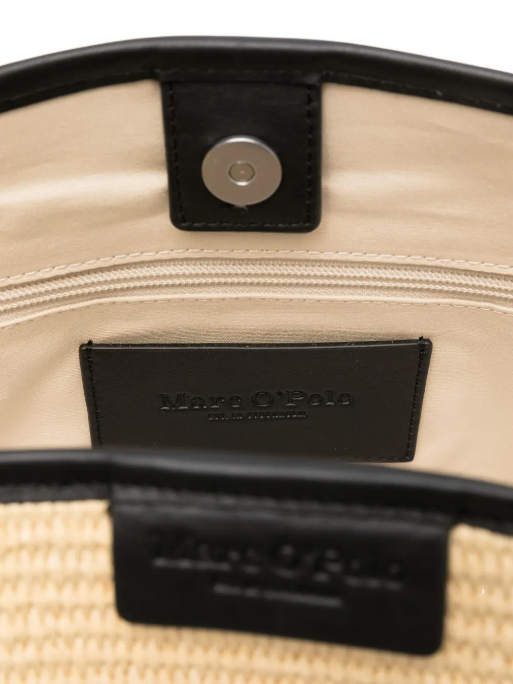 Marc O'polo Woven Leather-trimmed Tote Bag In Neutral