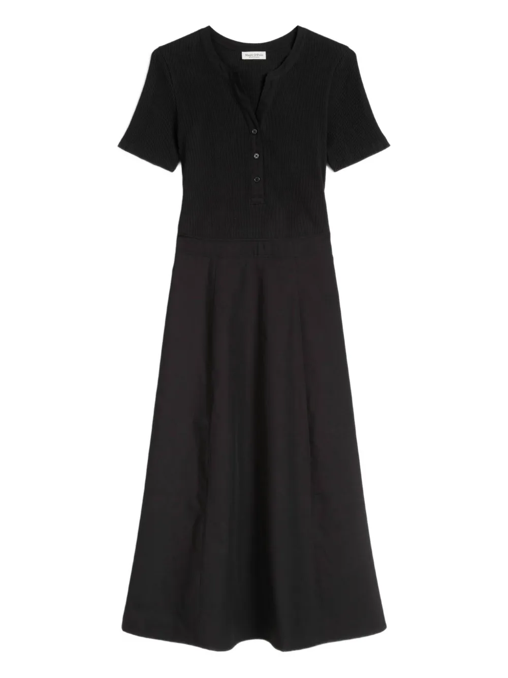 Marc O'Polo ribbed midi dress | Black | Image 1