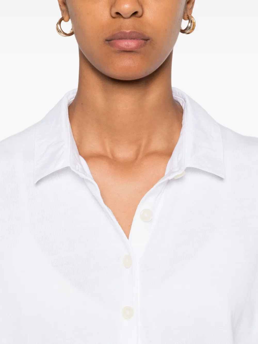 Marc O'Polo Polotop met korte mouwen Wit