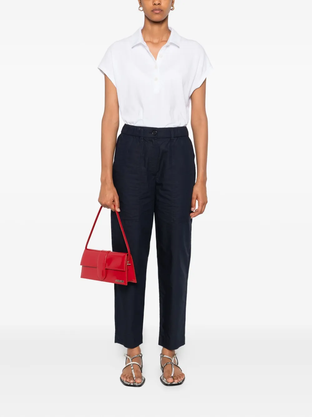 Marc O'Polo Polotop met korte mouwen - Wit