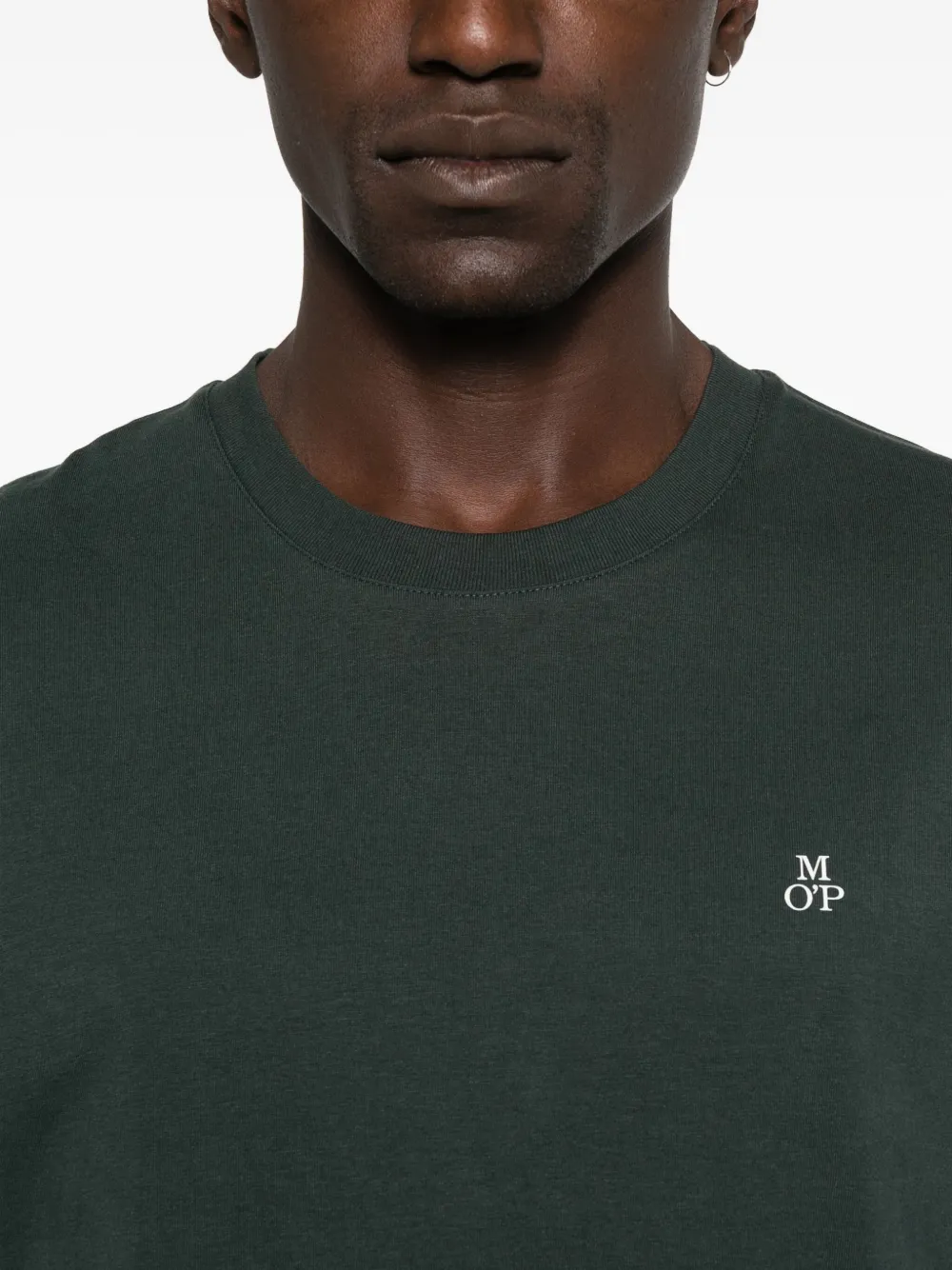 Marc O'polo Logo-embroidered T-shirt In Green