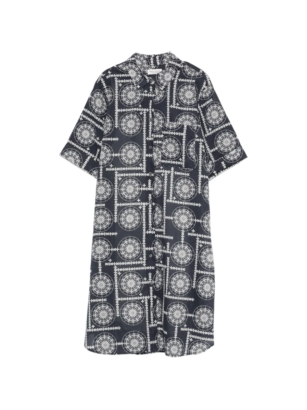 Marc O'Polo pocket patterned mini dress - Blu