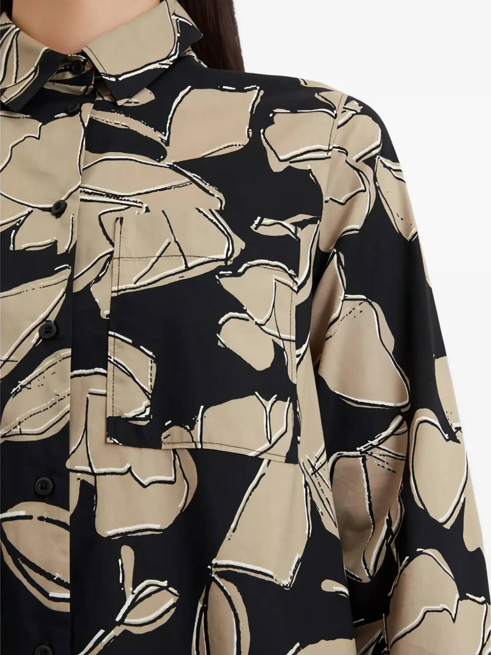 Marc O'Polo Mini-jurk met bloemenprint Zwart