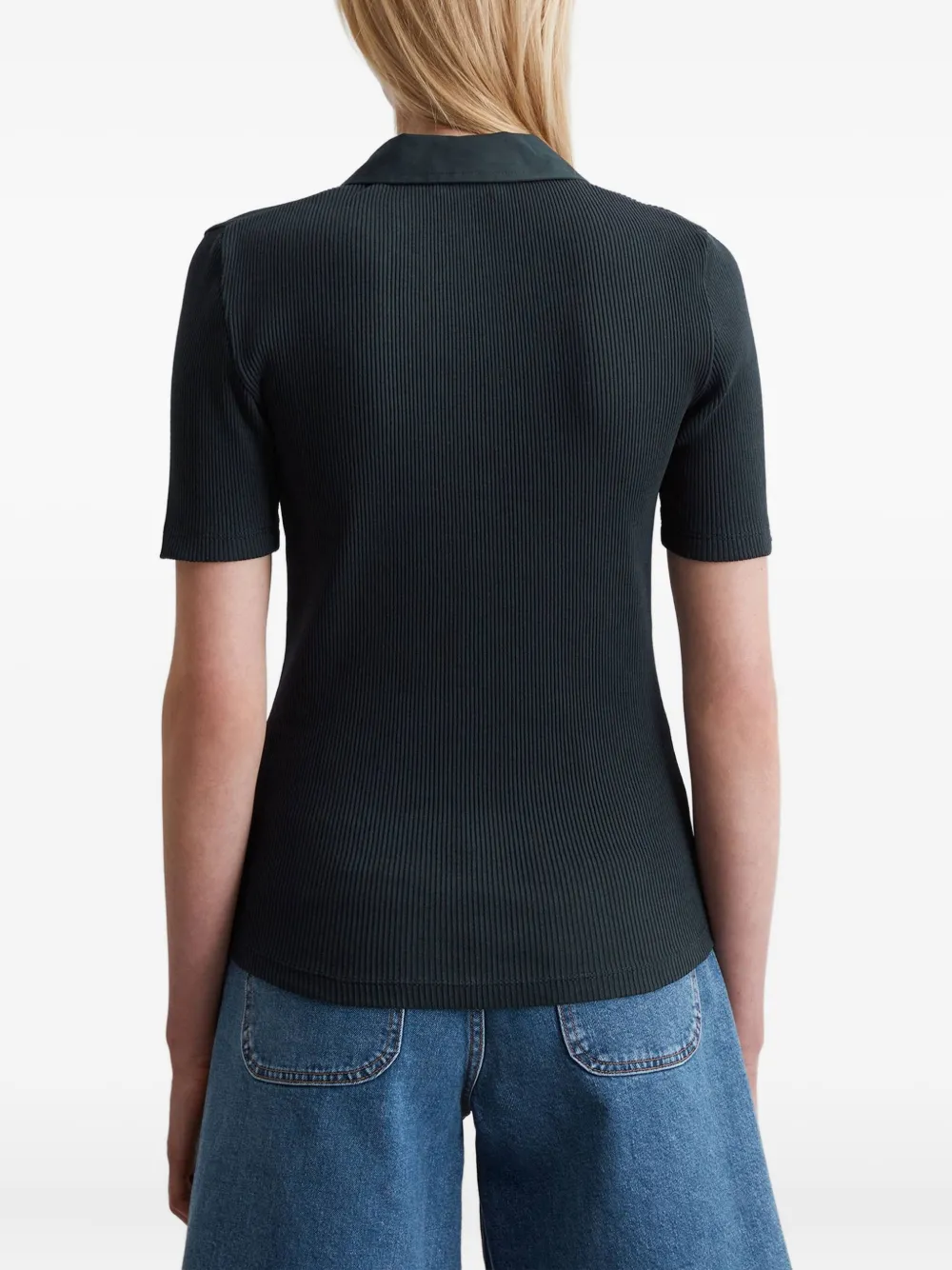 Marc O'Polo Geribbeld poloshirt Blauw