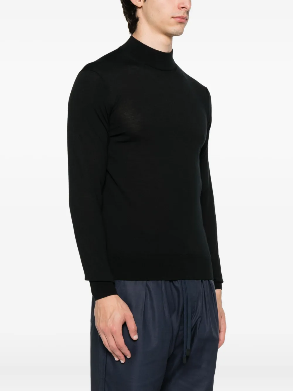 TOM FORD Wollen trui met hoge hals Zwart