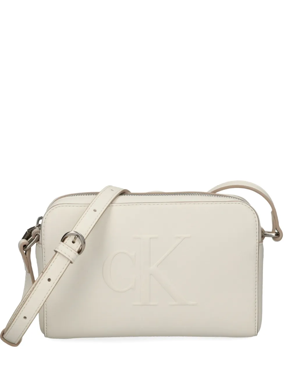 Calvin Klein Crossbodytas met logo-reliëf Wit
