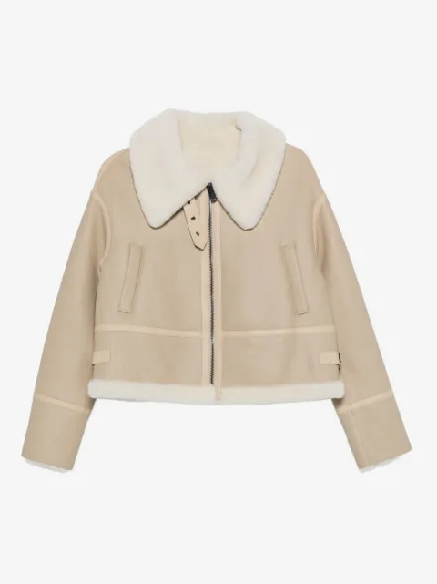 Liska shearling belted jacket