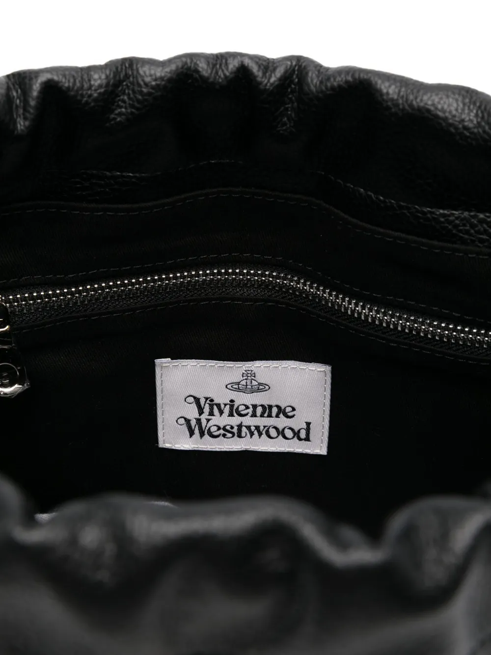 Vivienne Westwood medium Hilary orb-embellished bucket bag Zwart