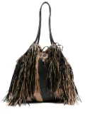 Ulla Johnson Charlotte fringe leather shoulder bag - Black