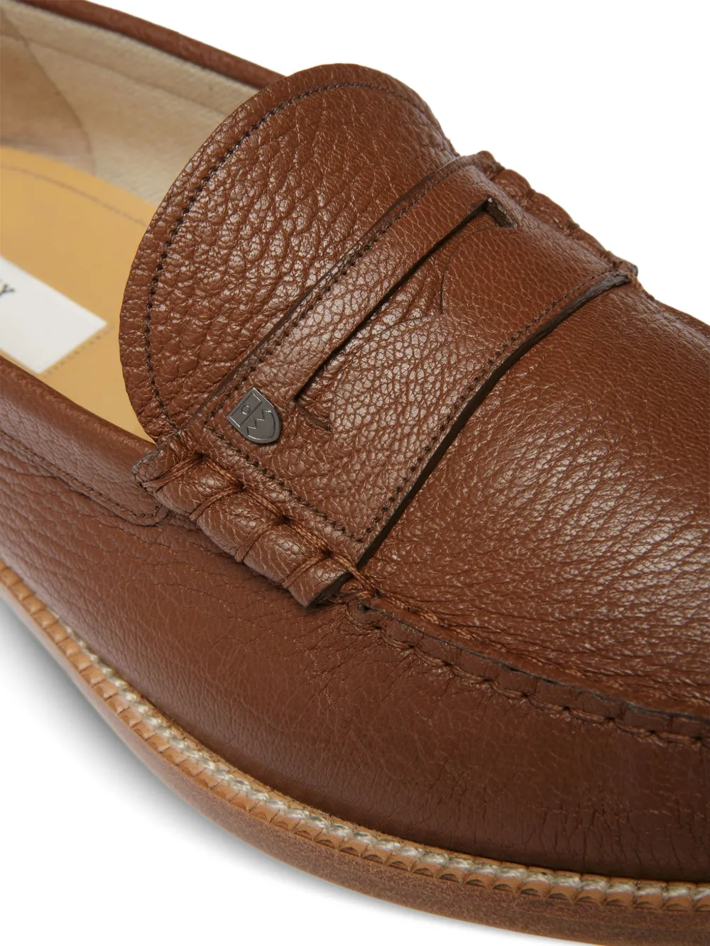 Bally Ron loafers van bewerkt leer Bruin