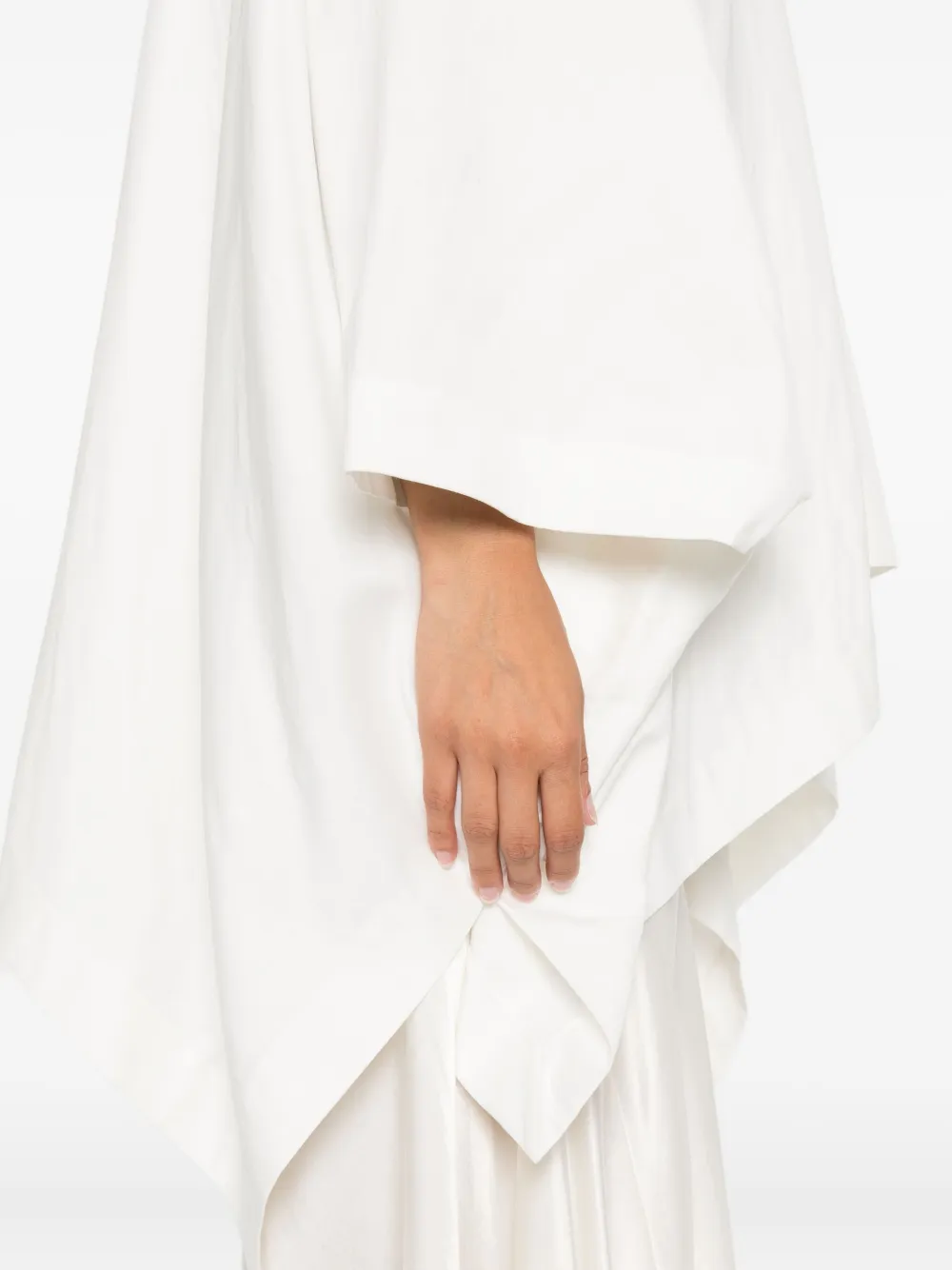 The Row V-neck Asymmetric Top In White