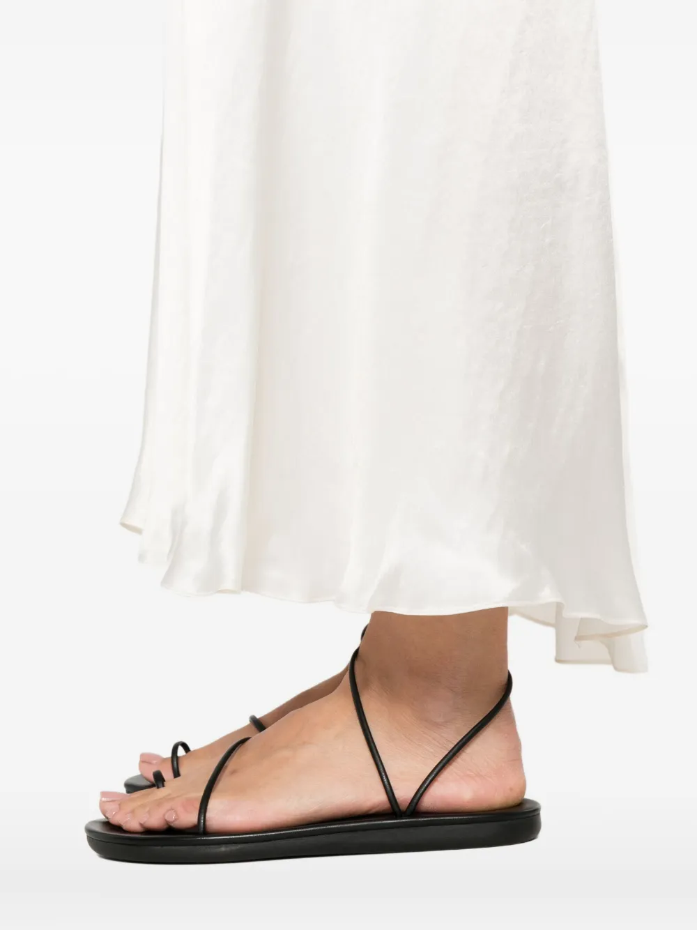 The Row Asymmetrical Silk Skirt In White