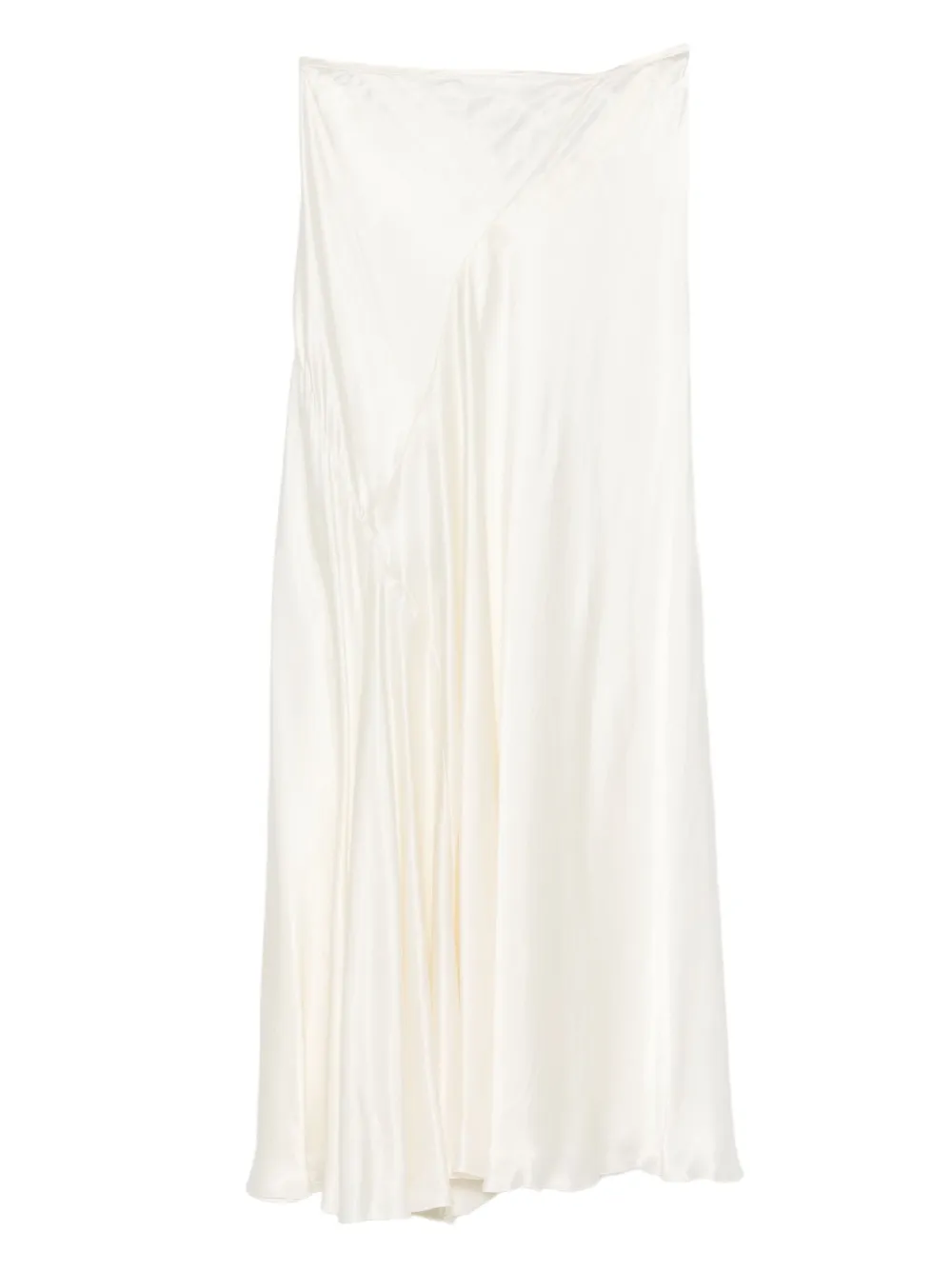 The Row Asymmetrical Silk Skirt In White