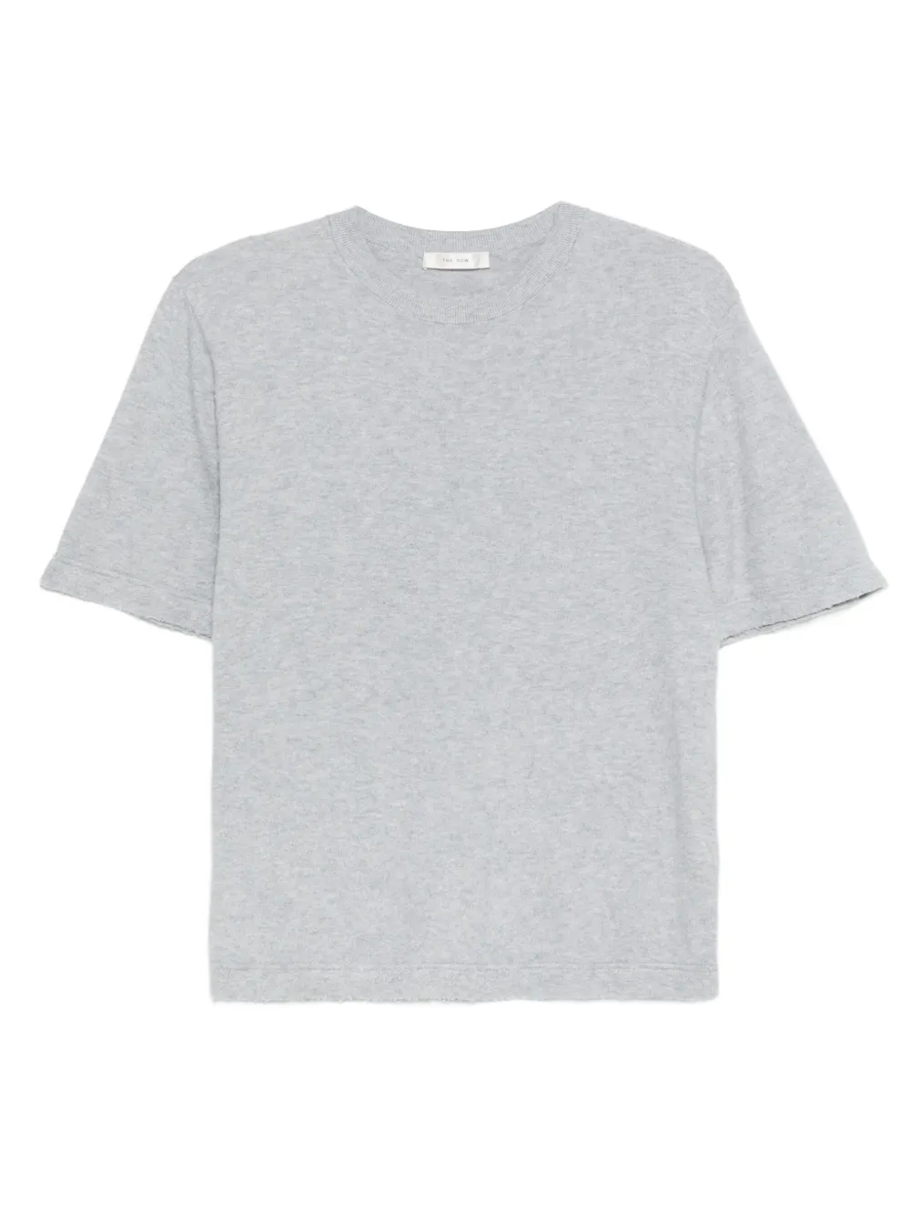 The Row Raw-edge Cotton Top In Gray