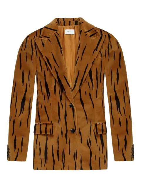 Bally tiger-print velvet blazer