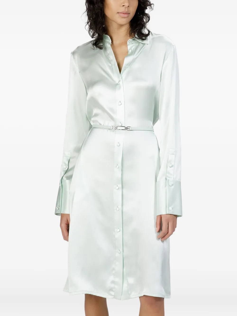 Bally Blousejurk met knoopsluiting en ceintuur Blauw