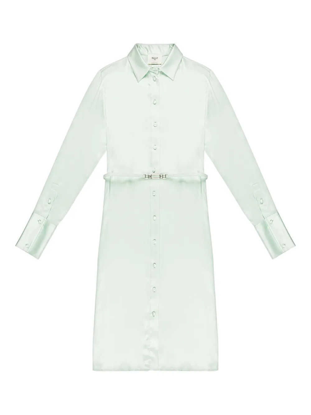 Bally vestido camisero midi con botones y cinturón | azul | Image 1