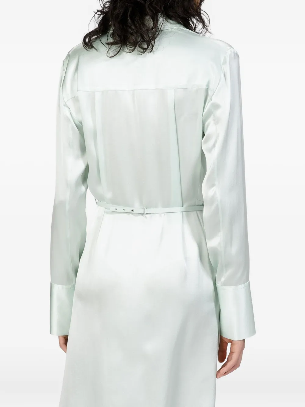 Bally Blousejurk met knoopsluiting en ceintuur Blauw