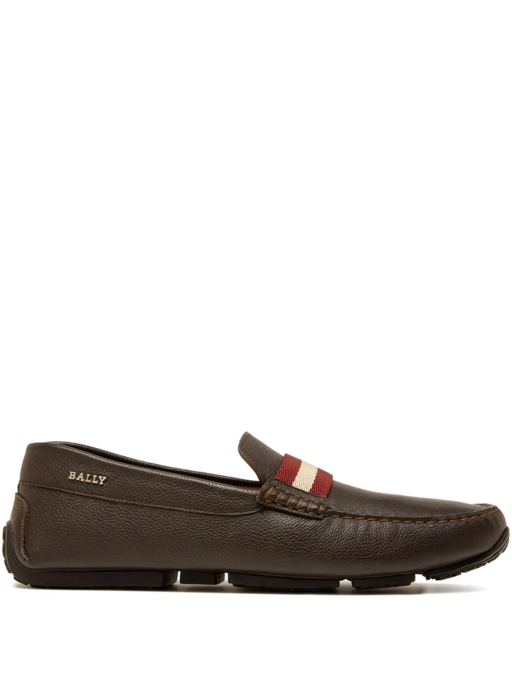 Bally Pearce stripe-leather loafers - Brown