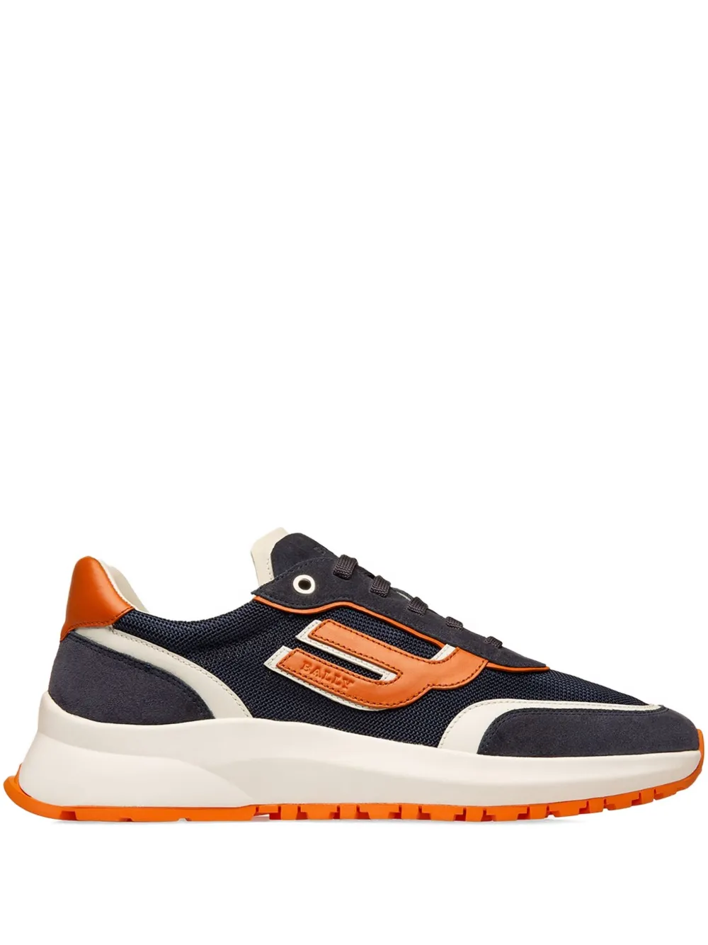 Bally Leren low-top sneakers met mesh Blauw