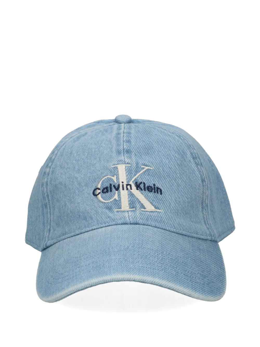 Calvin Klein embroidered-logo denim cap | Blue | Image 1