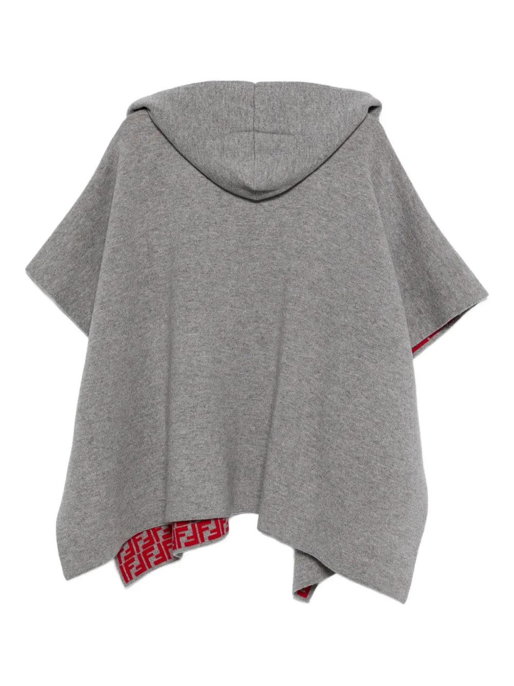 Fendi Kids Cape met capuchon en FF-patroon Grijs