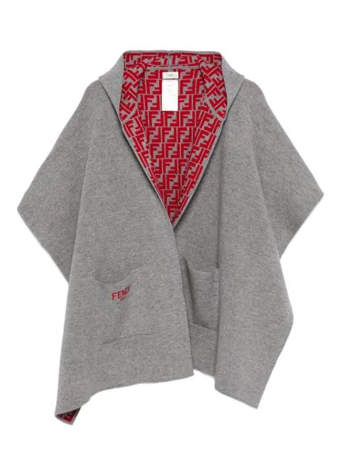Fendi Kids FF-patterned hooded cape