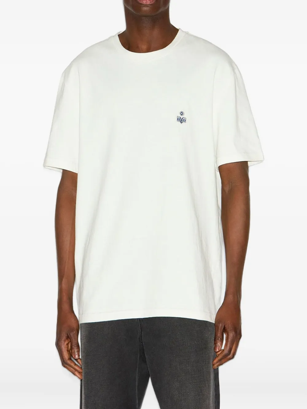 MARANT T-shirt met geborduurd logo Beige