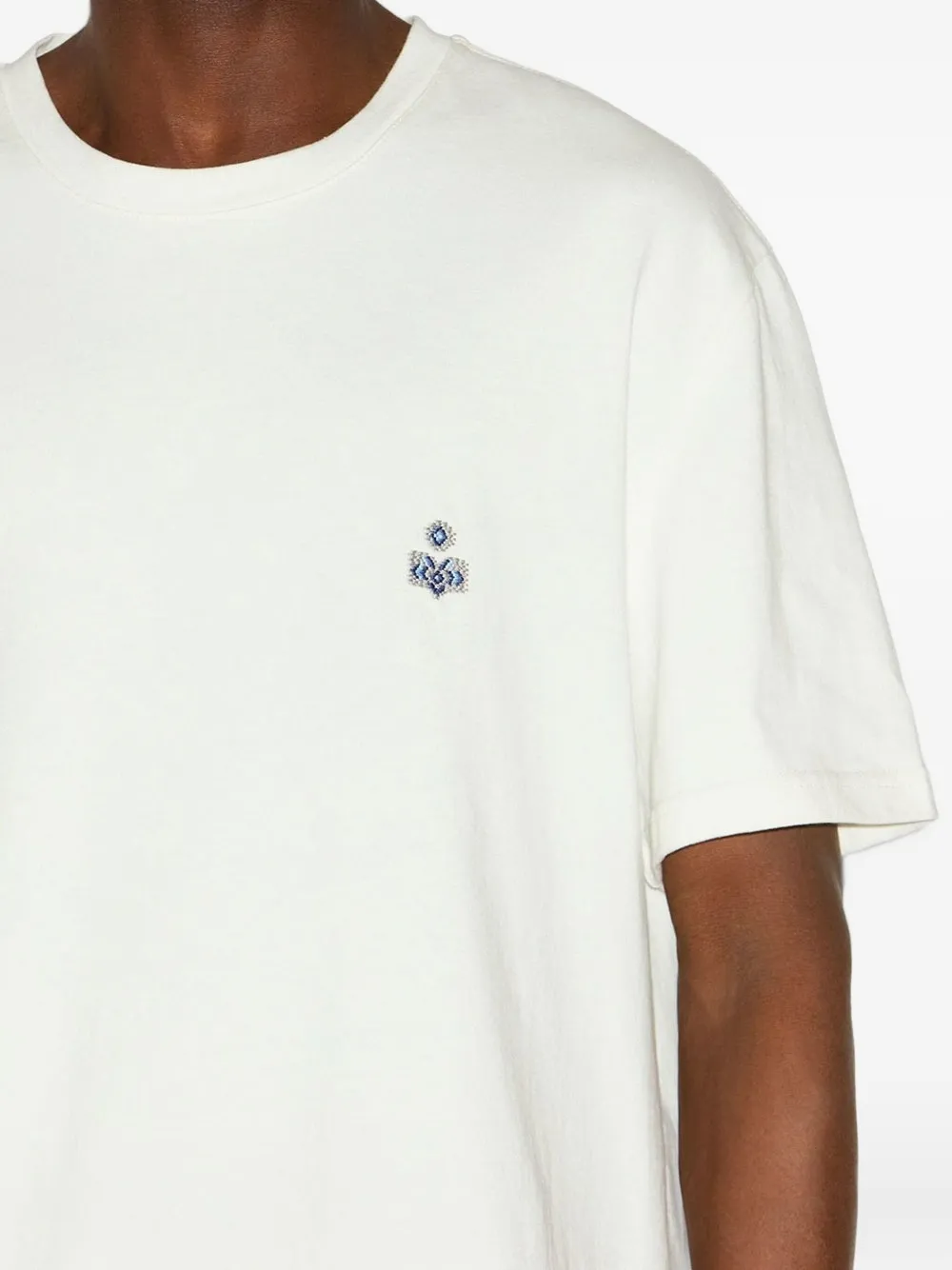 MARANT T-shirt met geborduurd logo Beige