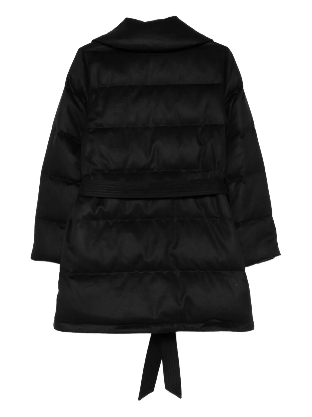 Liska Belted Quilted Coat In Multi