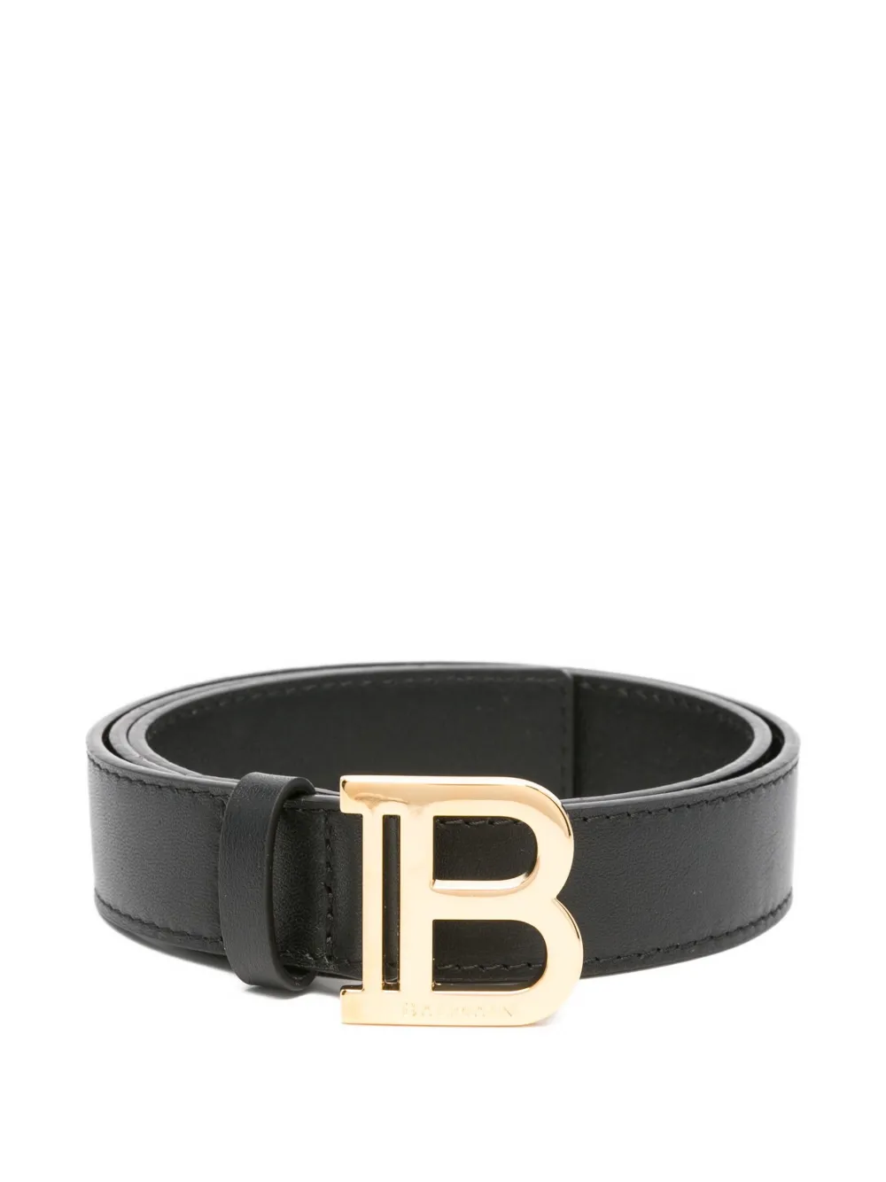 Balmain Kids' B-buckle Leather Belt