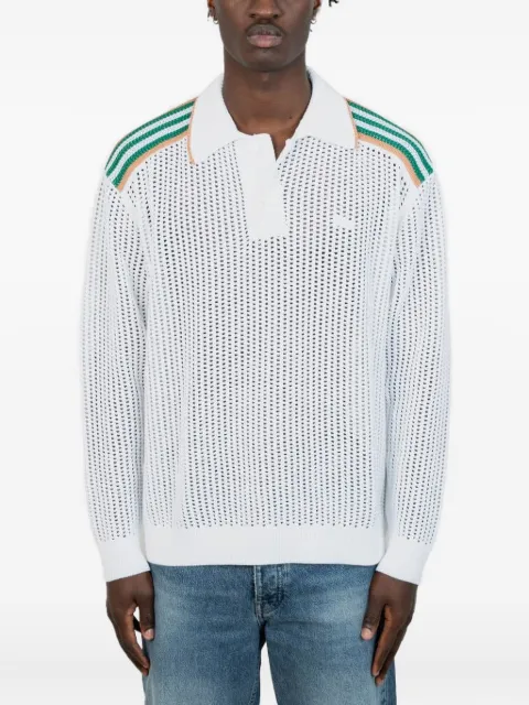 Lacoste polo rayé à manches longues