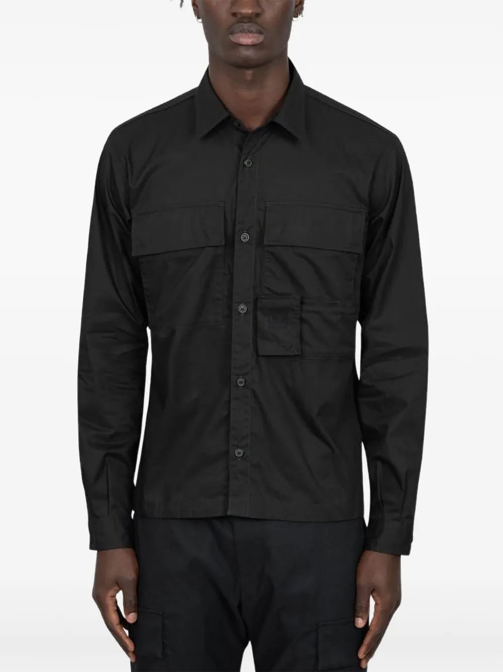 C.P. Company multi-pockets shirt | Black | Image 1