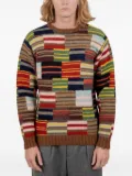 BEAMS PLUS patchwork crewneck sweater - Black