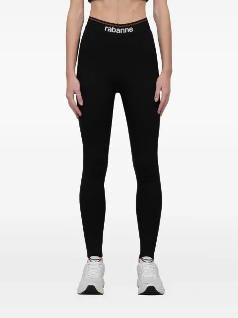 Rabanne logo-waistband leggings 