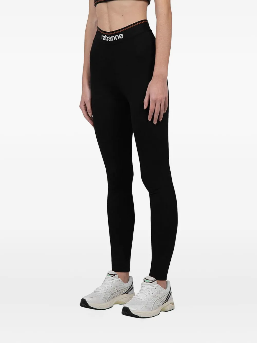 Rabanne Legging met logoband - Zwart
