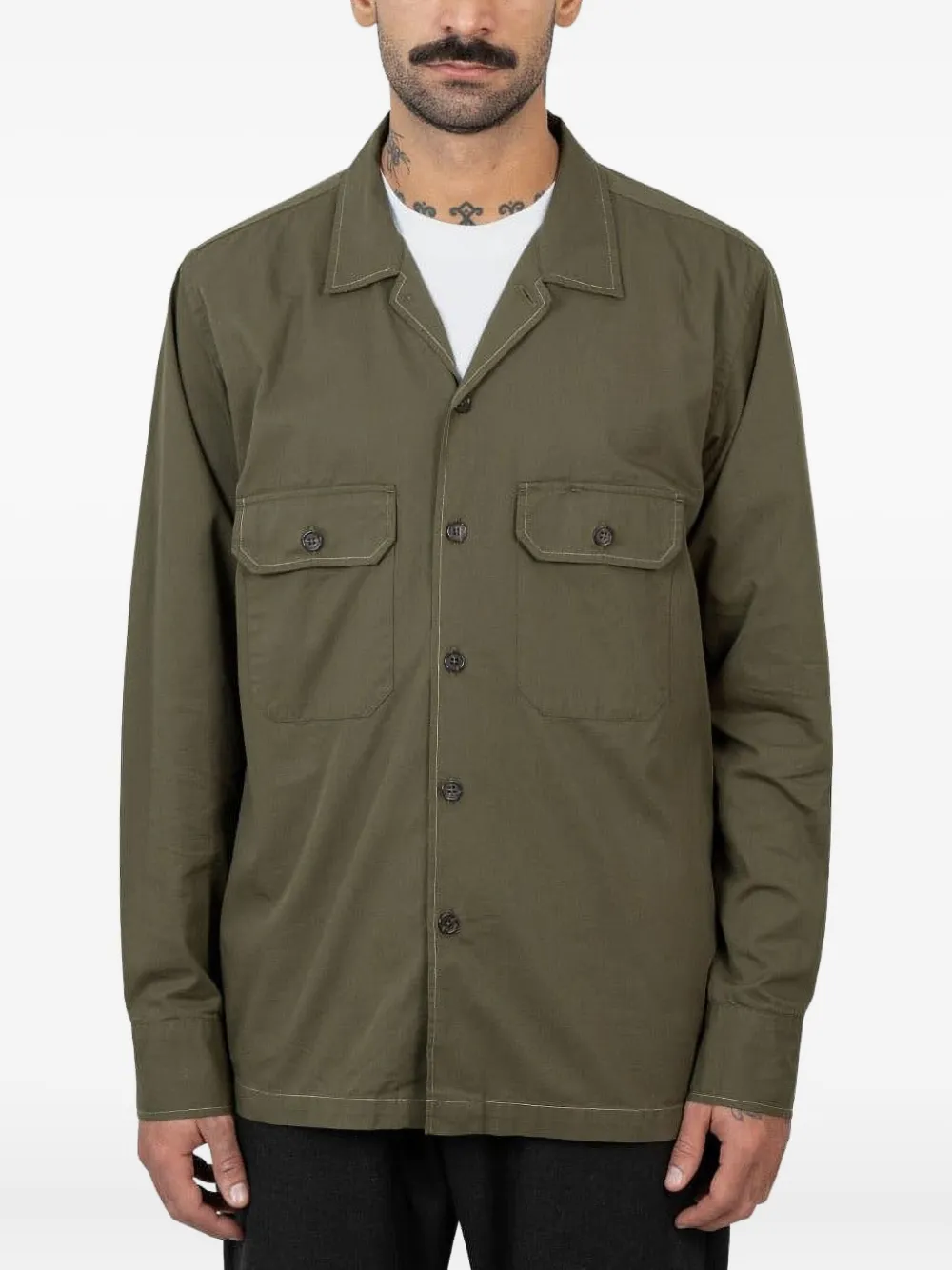 pocket-detail long-sleeve shirt