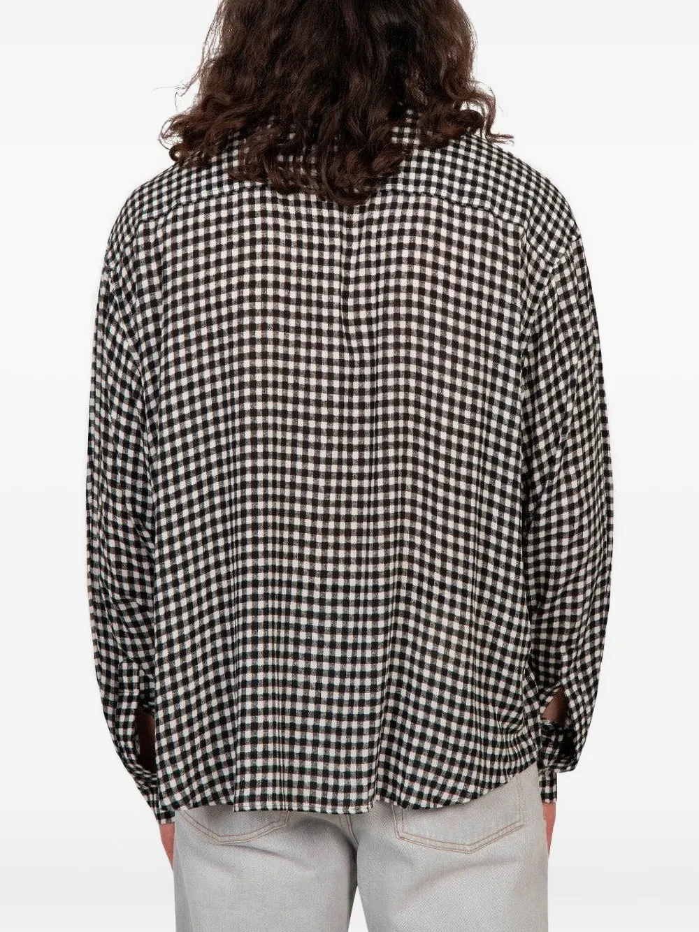 AMI Paris Overhemd met gingham ruit Zwart