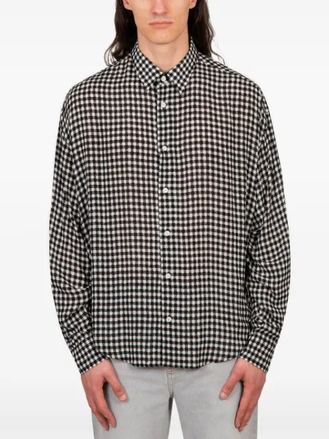 AMI Paris camisa con motivo de cuadros gingham