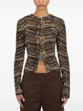 House of Sunny hooded zip-up knitwear - Brown
