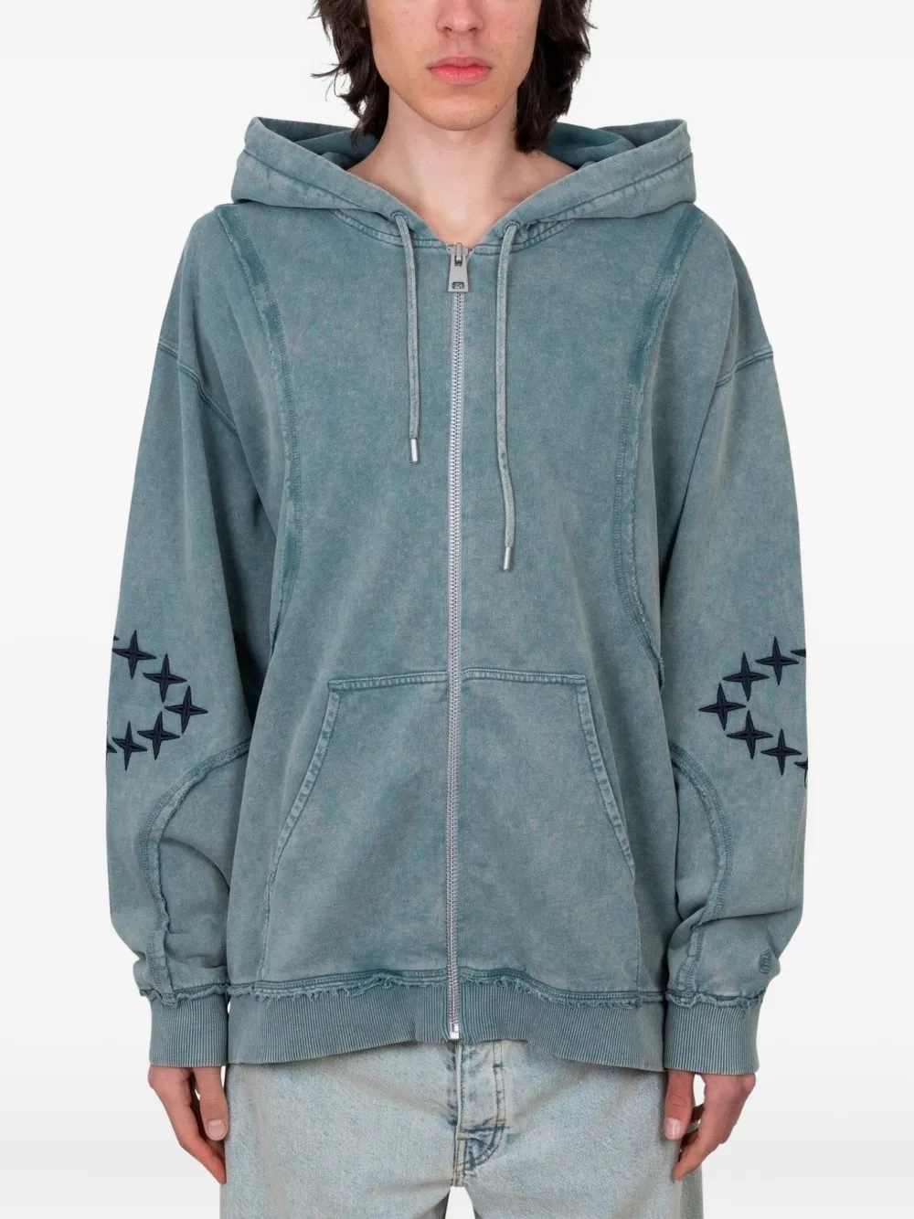Études Studio "Europa" logo zip-up hoodie | Blue | Image 1