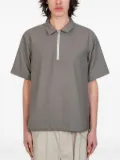 sacai zip-front polo shirt - Grey
