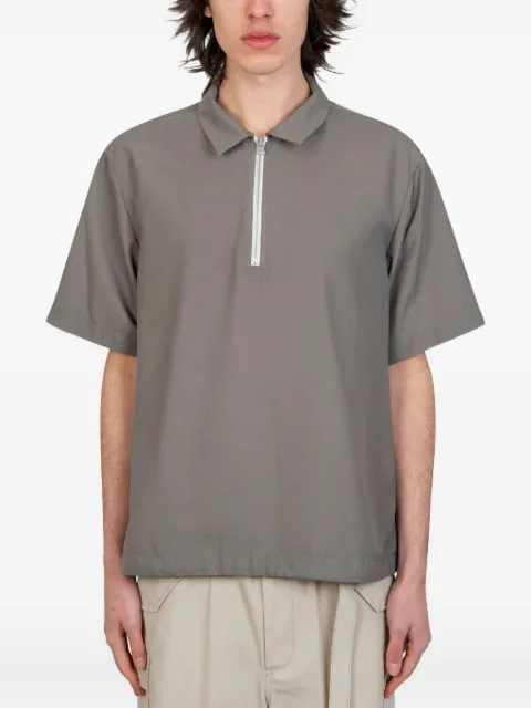 sacai zip-front polo shirt